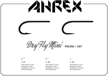 Haki muchowe do małych suchych much Ahrex FW507 - Dry Fly Mini Barbless